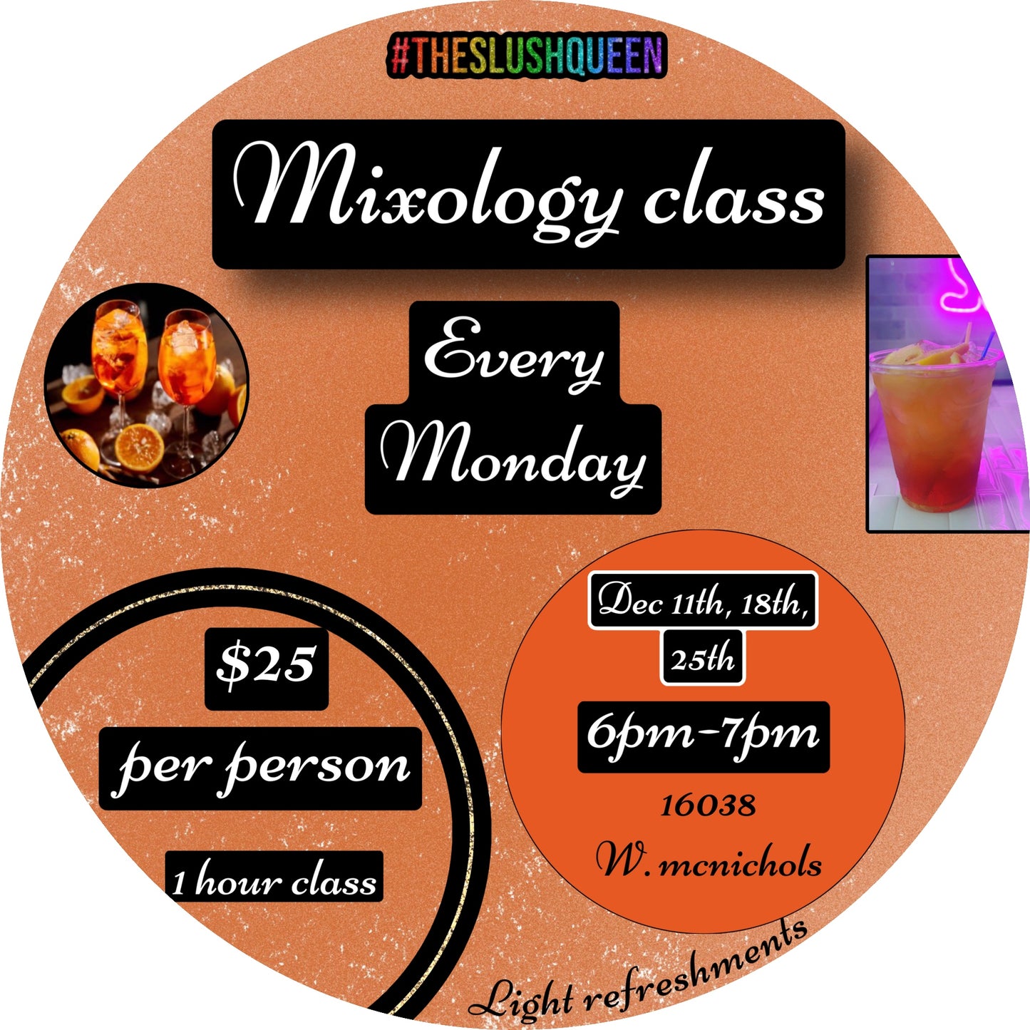 Mixology 1-hour Class